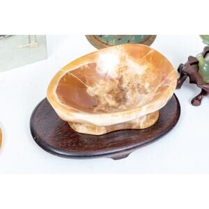 hand-carved stone decorative bowl